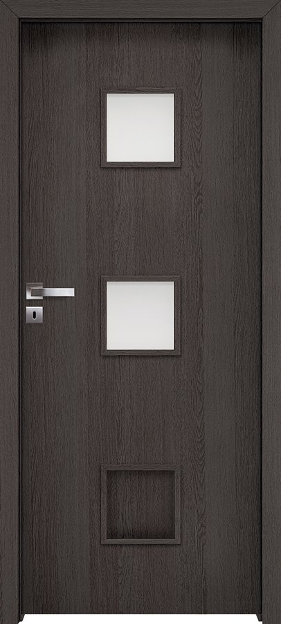 Interiérové dveře INVADO SALERNO 3 - dýha Enduro 3D - antracit B637