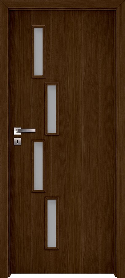 Interiérové dveře INVADO SAGITTARIUS 1 - Eco-Fornir forte - ořech duro B473