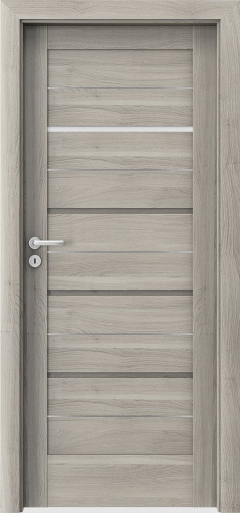 Interiérové dveře VERTE G - G1 intarzie - dýha Portasynchro 3D - akát stříbrný