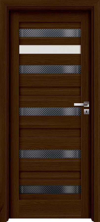 Posuvné interiérové dveře INVADO DESTINO UNICO 2 - Eco-Fornir forte - ořech duro B473