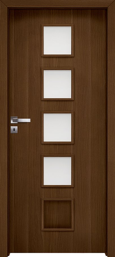 Interiérové dveře INVADO TORINO 5 - Eco-Fornir forte - ořech duro B473