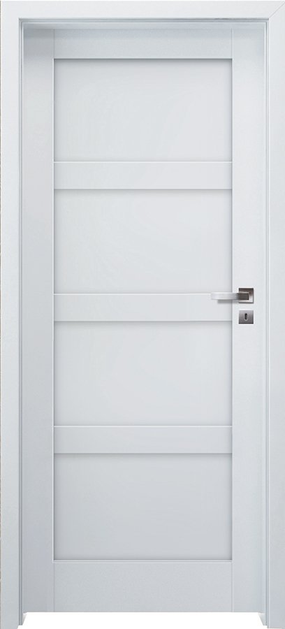 Posuvné interiérové dveře INVADO BIANCO FIORI 1 - Eco-Fornir laminát CPL - bílá B490