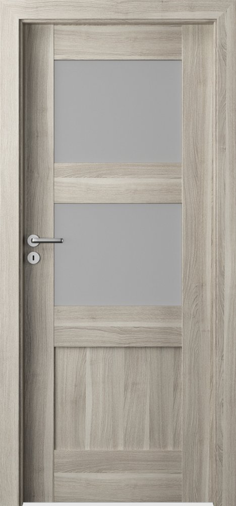 Posuvné interiérové dveře VERTE PREMIUM B - B2 - dýha Portasynchro 3D - akát stříbrný