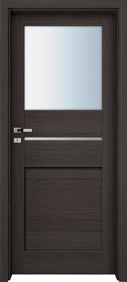 Posuvné interiérové dveře INVADO VINADIO 2 - dýha Enduro 3D - antracit B637