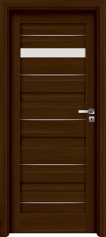 Interiérové dveře INVADO CAPENA INSERTO 2 - Eco-Fornir forte - ořech duro B473