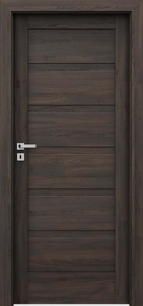 Interiérové dveře VERTE HOME H - H0 - dýha Portasynchro 3D - dub tmavý 