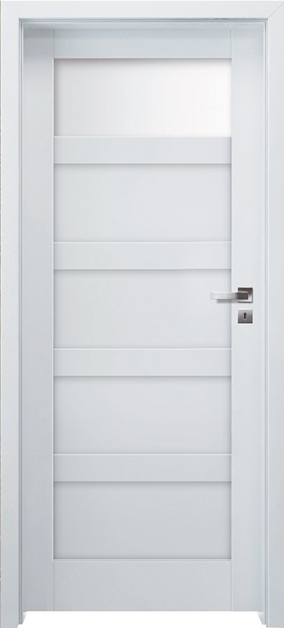 Posuvné interiérové dveře INVADO BIANCO NUBE 2 - Eco-Fornir laminát CPL - bílá B490