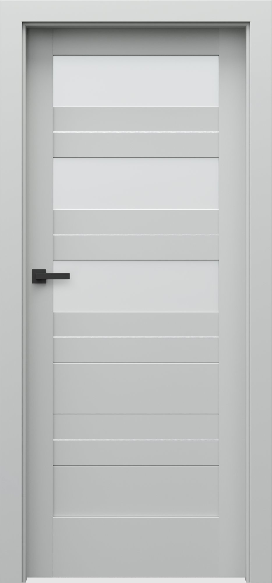 Interiérové dveře VERTE C - C3 intarzie - dýha Portadecor - šedá