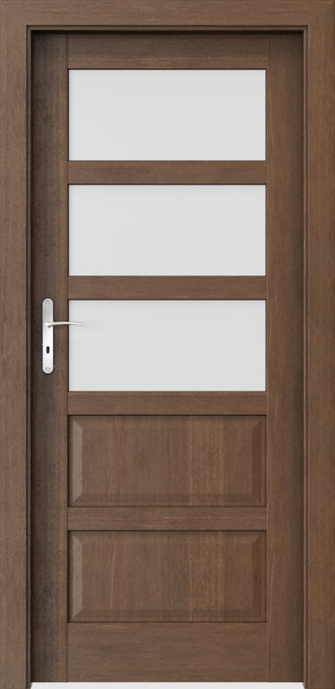 Interiérové dveře PORTA TOLEDO 3 - přírodní dýha Satin - dub hnědý