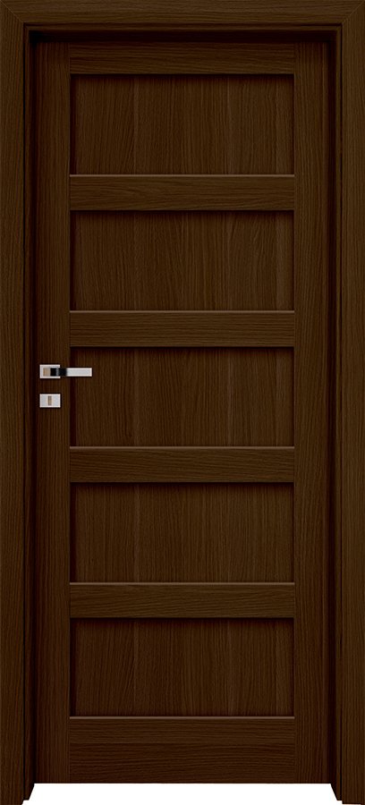 Posuvné interiérové dveře INVADO LARINA NUBE 1 - Eco-Fornir forte - ořech duro B473