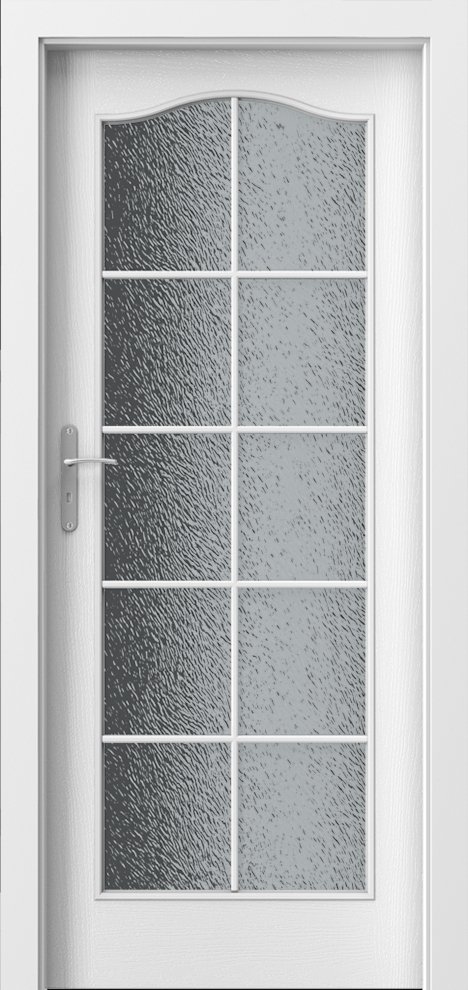 Posuvné interiérové dveře PORTA LONDÝN - velká mřížka - lak standard - bílá