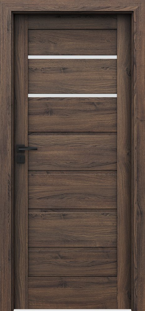 Posuvné interiérové dveře VERTE HOME J - J2 - dýha Portasynchro 3D - dub šarlatový