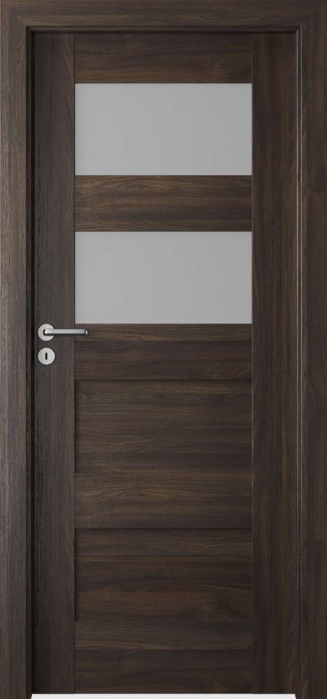 Posuvné interiérové dveře VERTE PREMIUM A - A2 - dýha Portasynchro 3D - dub tmavý 
