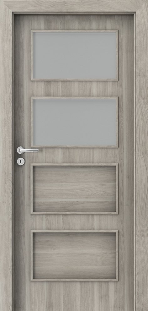 Posuvné interiérové dveře PORTA FIT H.2 - dýha Portasynchro 3D - akát stříbrný
