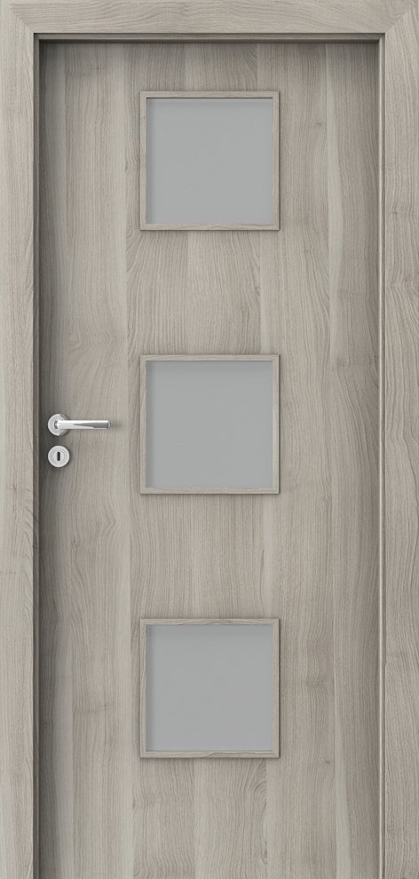 Posuvné interiérové dveře PORTA FIT C.3 - dýha Portasynchro 3D - akát stříbrný