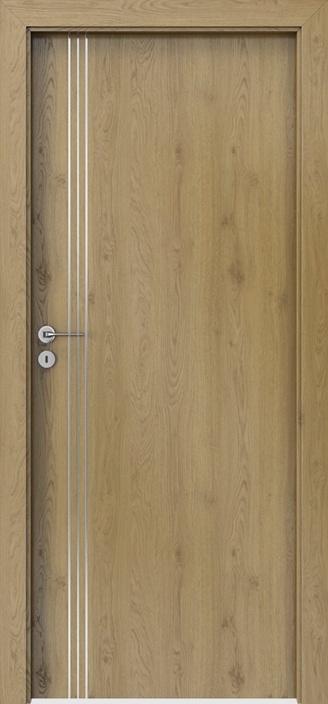 Posuvné interiérové dveře PORTA LINE B.1 - dýha Portaperfect 3D - dub přírodní