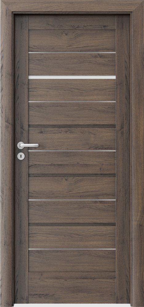 Interiérové dveře VERTE G - G1 intarzie - dýha Portasynchro 3D - dub šarlatový
