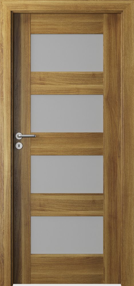 Posuvné interiérové dveře VERTE PREMIUM A - A4 - dýha Portasynchro 3D - akát medový