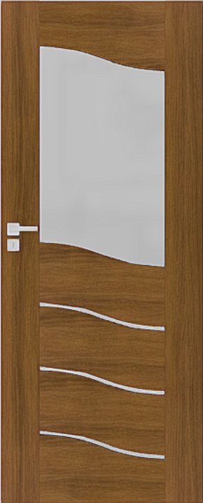 Interiérové dveře DRE TRIESTA - model 2 - dýha DRE-Cell - dub zlatý kartáčovaný