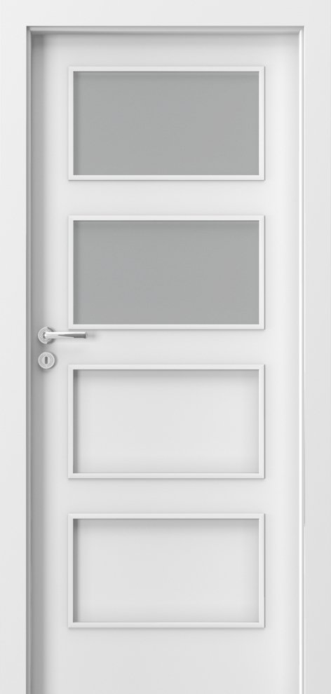 Posuvné interiérové dveře PORTA FIT H.2 - dýha Portadecor - bílá