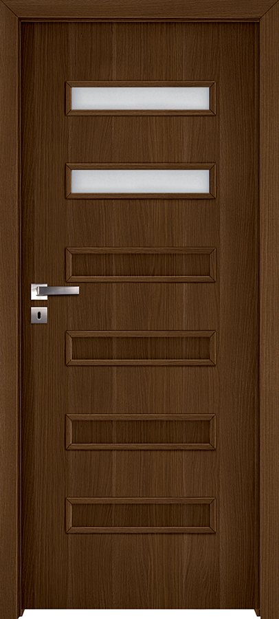 Interiérové dveře INVADO VIRGO 2 - Eco-Fornir forte - ořech duro B473