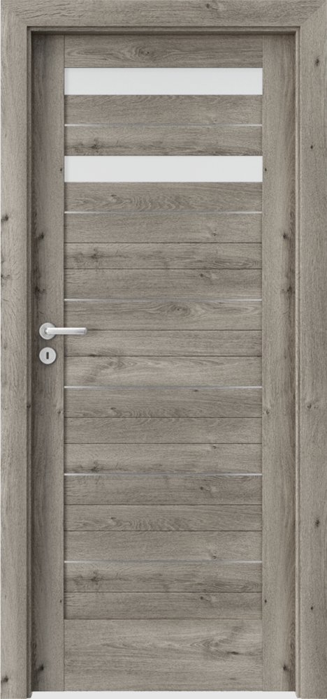 Interiérové dveře VERTE D - D2 intarzie - dýha Portaperfect 3D - dub Sibiřský