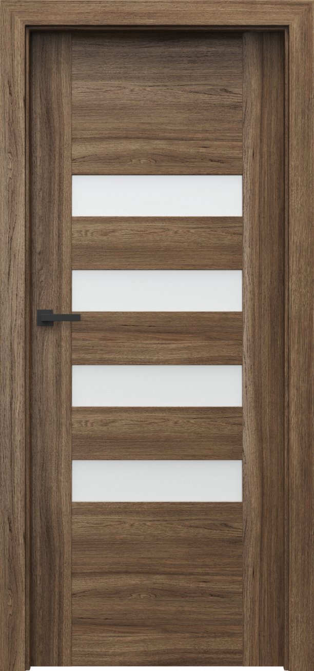 Interiérové dveře PORTA KONCEPT H.4 - Portaperfect 3D - dub matný tmavý