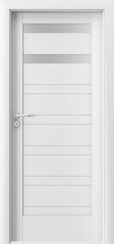 Posuvné interiérové dveře VERTE D - D2 - dýha Portadecor - bílá