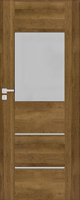 Interiérové dveře DRE AURI - model 2 - dekorativní dýha 3D - dub polský 3D