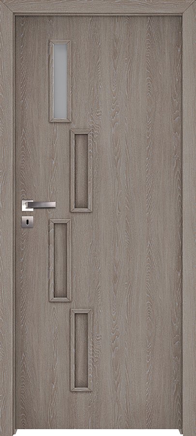 Posuvné interiérové dveře INVADO SAGITTARIUS 2 - Eco-Fornir forte - dub šedý B476