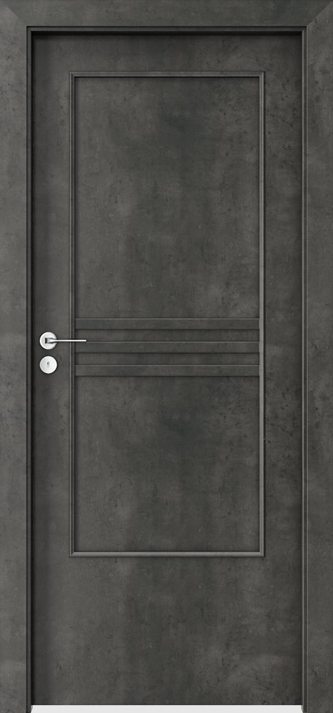 Interiérové dveře PORTA STYL 3 - plne - dýha CPL HQ 0,2 - beton tmavý