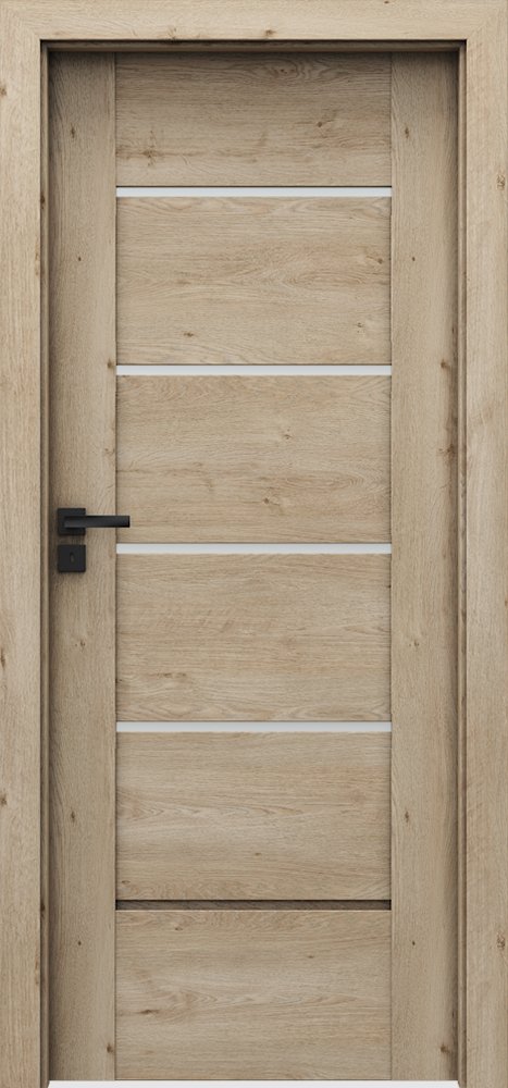 Posuvné interiérové dveře VERTE PREMIUM E - E4 - dýha Portaperfect 3D - dub klasický