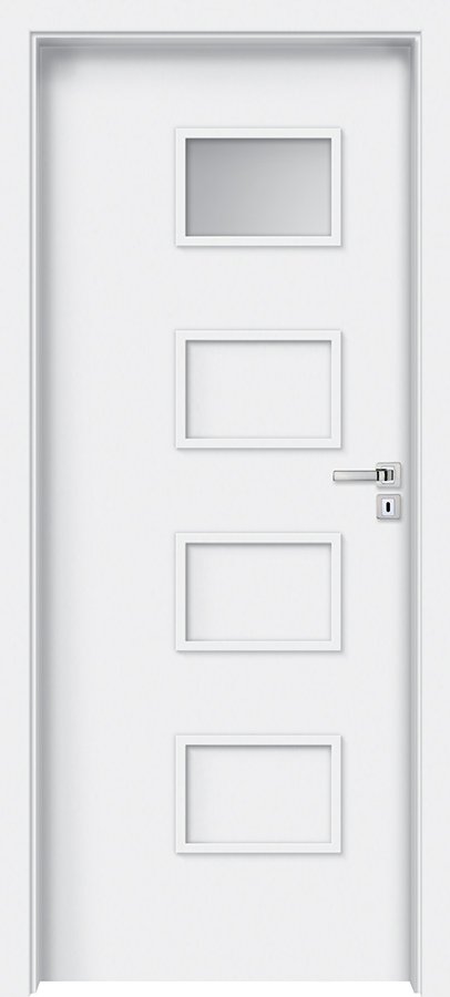 Posuvné interiérové dveře INVADO ORSO 4 - Eco-Fornir laminát CPL - bílá B490