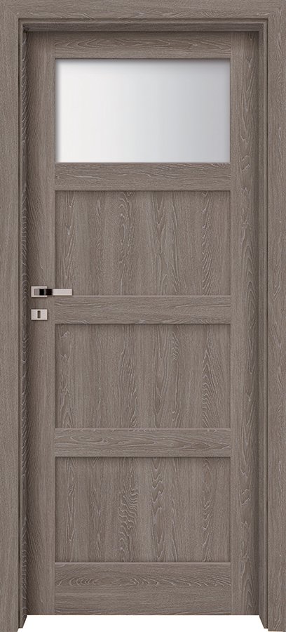 Posuvné interiérové dveře INVADO LARINA FIORI 2 - Eco-Fornir forte - dub šedý B476