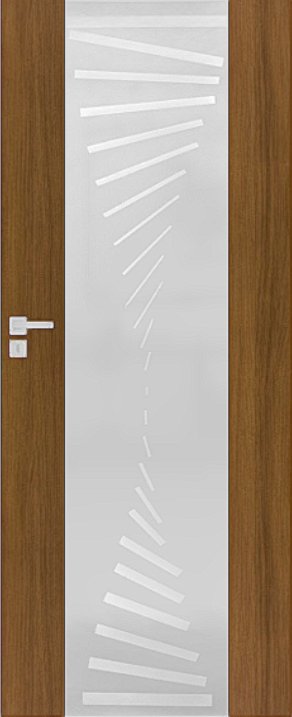 Interiérové dveře DRE VETRO A - A4 - dýha DRE-Cell - dub zlatý kartáčovaný