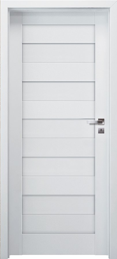 Posuvné interiérové dveře INVADO DOMINO 19 - Eco-Fornir laminát CPL - bílá B490
