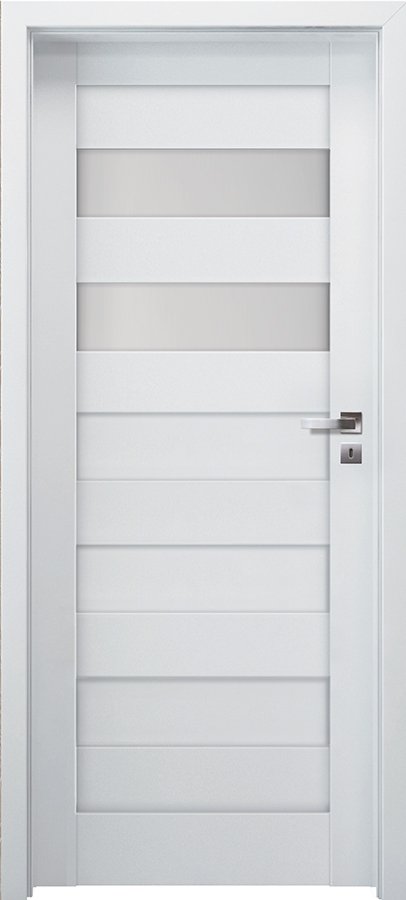 Posuvné interiérové dveře INVADO DOMINO 17 - Eco-Fornir laminát CPL - bílá B490