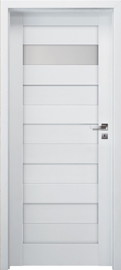 Posuvné interiérové dveře INVADO DOMINO 16 - Eco-Fornir laminát CPL - bílá B490