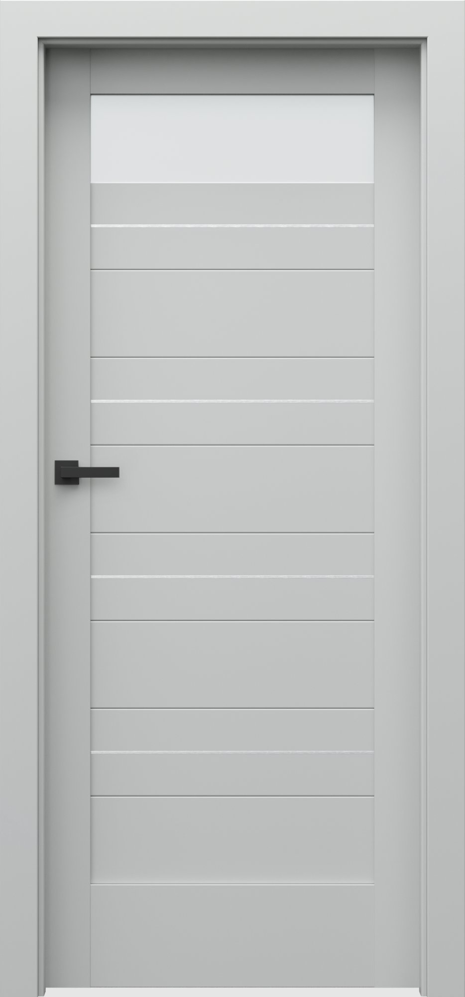 Interiérové dveře VERTE C - C1 intarzie - dýha Portadecor - šedá
