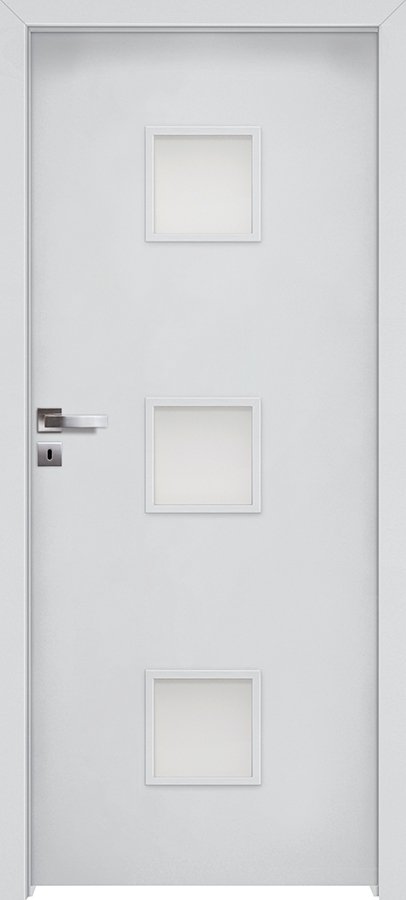 Posuvné interiérové dveře INVADO SALERNO 4 - Eco-Fornir laminát CPL - bílá B490