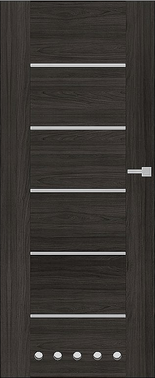 Interiérové dveře DRE AURI model 0 - Jilm Antracit, levé "70", zámek pro BB