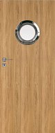 Interiérové dveře DRE STANDARD CPL kulaté okénko - ocel