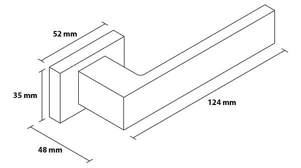 obrázek Klika Cube RT - kartáčovaný chrom mat (komplet 2ks)