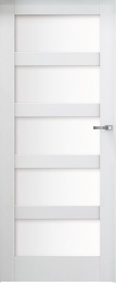 Interiérové dveře INVADO BIANCO NUBE 3 - CPL bílá B490, levé "80", bez otvoru pro klíč