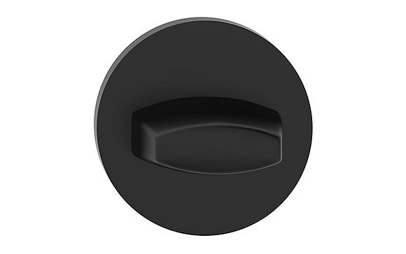 obrázek Rozeta na WC kulatá černá mat slim - komplet 2ks