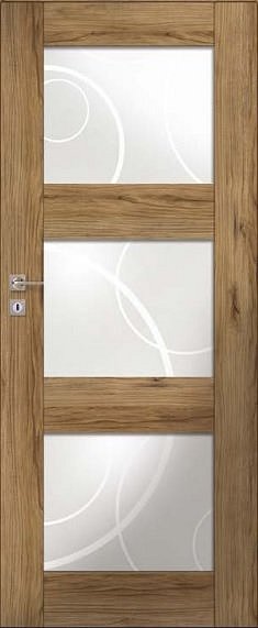 obrázek Interiérové dveře VOSTER TANGO 10 - Ořech italský, levé "60", zámek pro WC