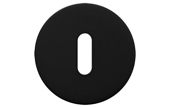 obrázek Rozeta na klíč kulatá černá - komplet 2ks