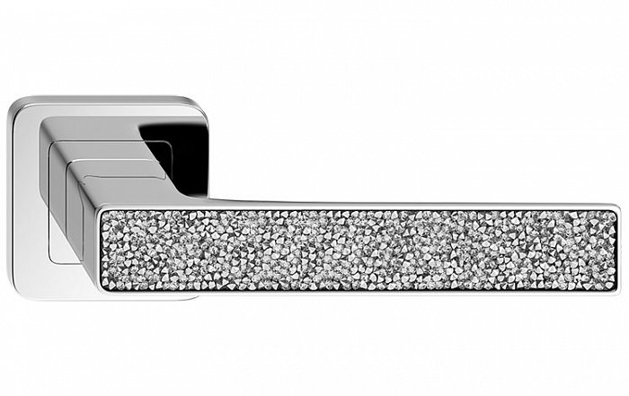 obrázek Klika Deco - chrom - dekor stříbrné krystalky (komplet 2ks)