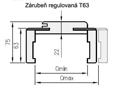 DRE zárubeň obložková regulovatelná T63 | LaSamba.cz