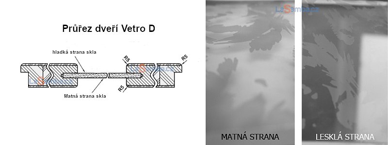 obrázek Interiérové dveře DRE VETRO D - D1 matné hnědé sklo